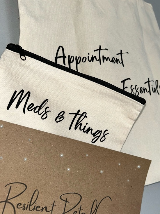 Handbags - Bag for chemotherapy or appointment with small pouch for medications